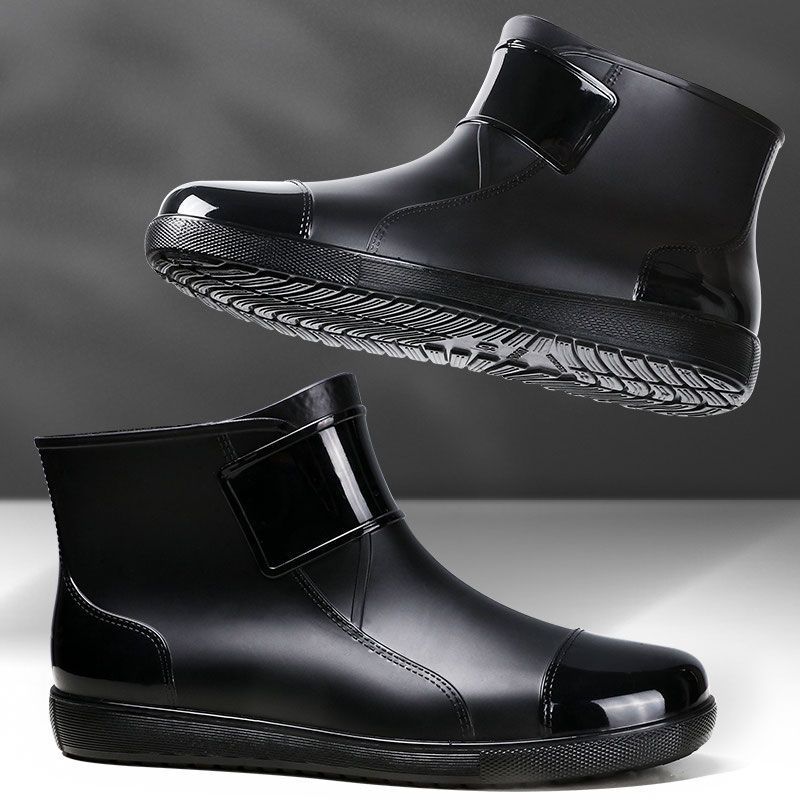 Men's Short Waterproof Plus Size Rain Boots Shoe