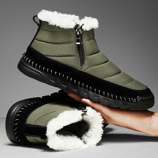 Plus Size Snow Boots Men's Outdoor Thickened Warm Shoe