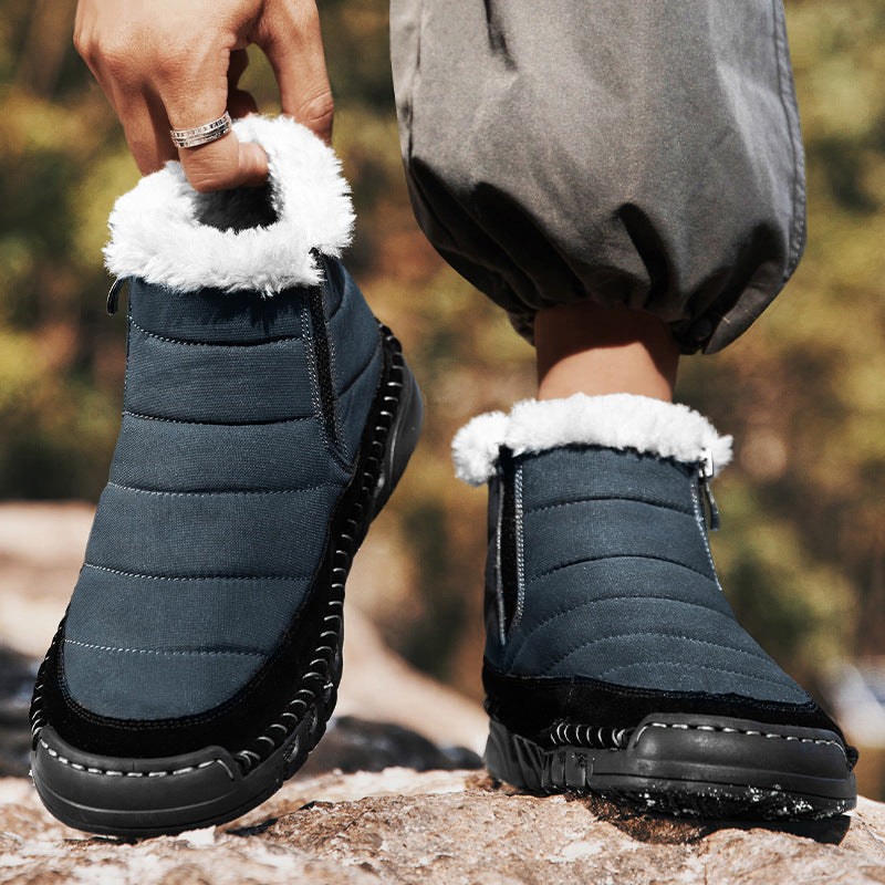 Plus Size Snow Boots Men's Outdoor Thickened Warm Shoe