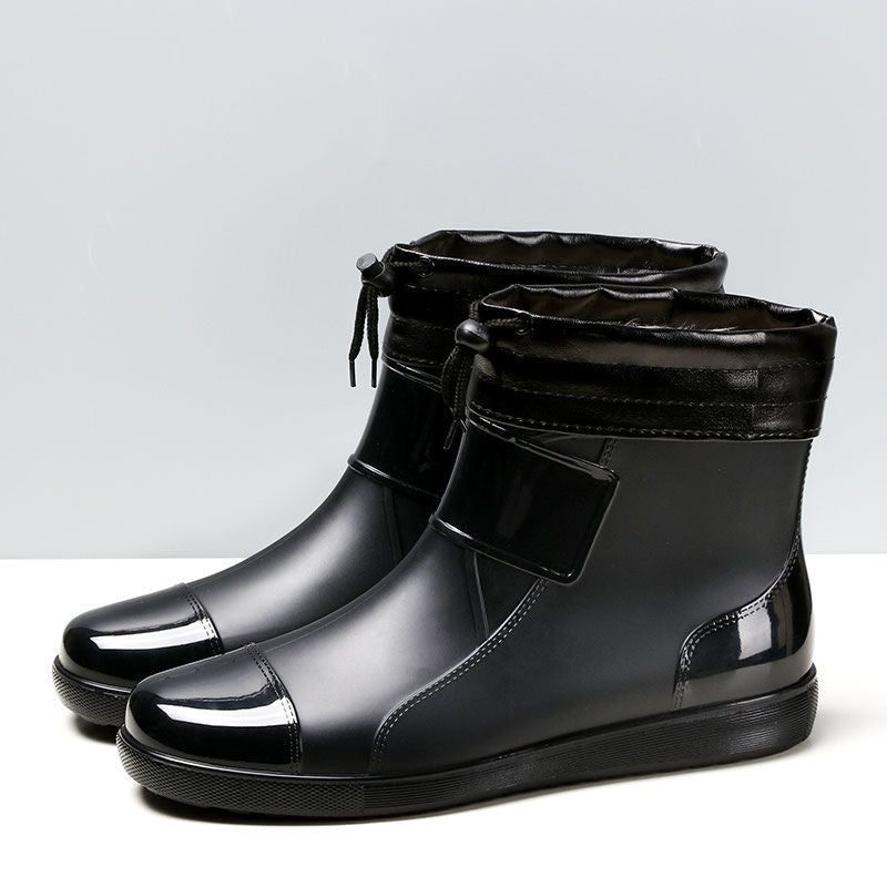 Men's Short Waterproof Plus Size Rain Boots Shoe