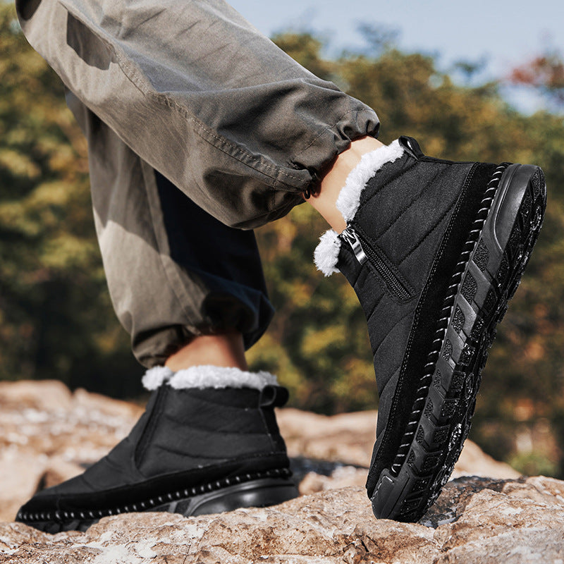 Plus Size Snow Boots Men's Outdoor Thickened Warm Shoe