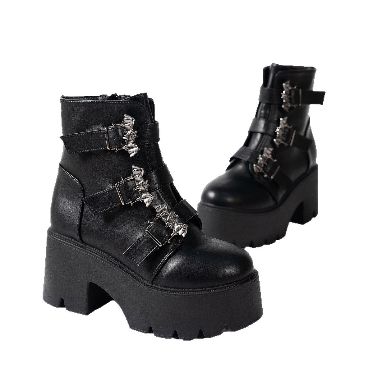 Women's Thick-soled Ankle Boots With Belt Buckle Decoration shoe